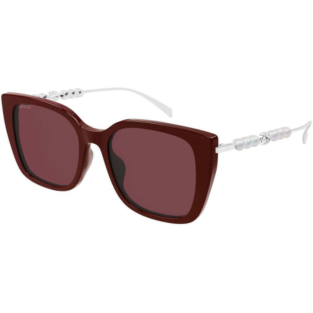 NWT Gucci GG1971SA-004 Burgundy Silver 55mm Sunglasses